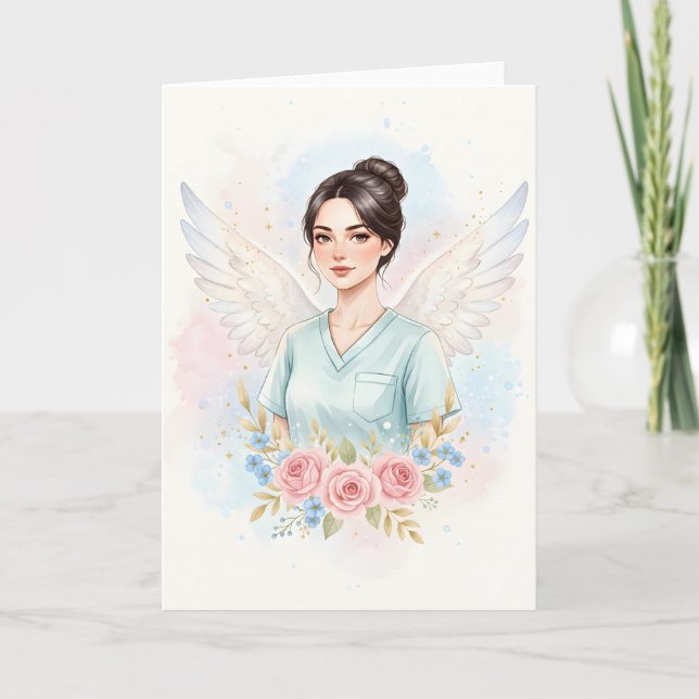 Carte Anges en blouse blanche   (Devant)
