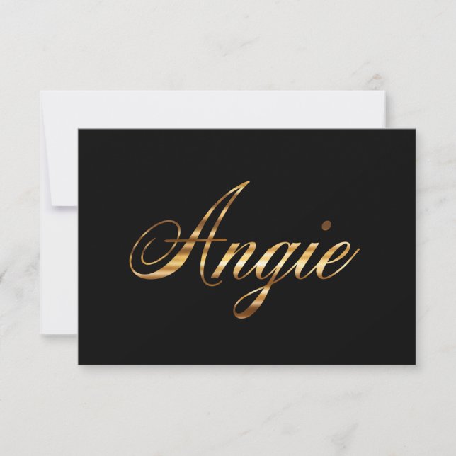 Carte Angie gold Design Lettering (Devant)