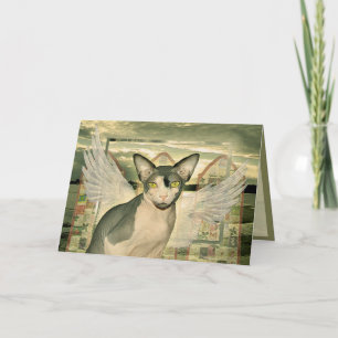 Carte Angle Sphynx avec la sympathie profonde