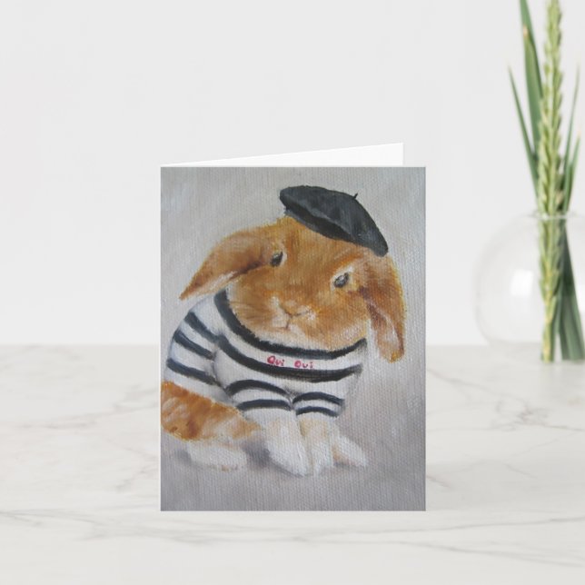 Carte/animal - carte de lapin de bébé (Devant)