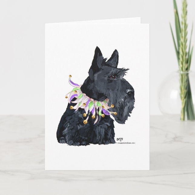 Carte Animal de fête Scottish Terrier (Devant)