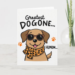 Carte animalier pour chien tacheté avec écharpe