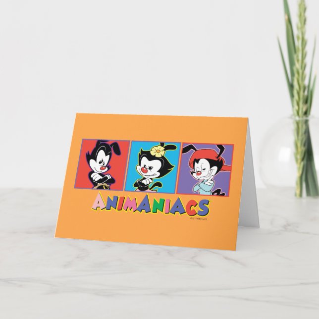 Carte Animaniacs | Graphique de panneau Yakko, Dot et Wa (Devant)