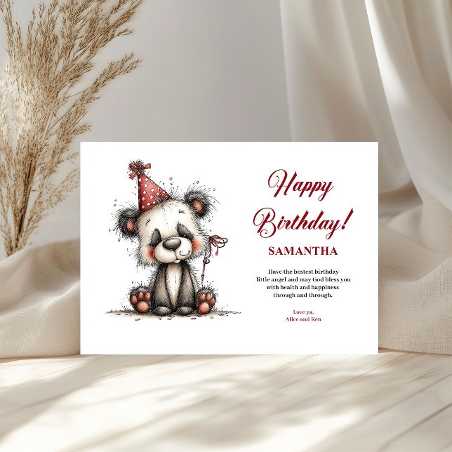 Carte Animaux charmants et fantaisistes pour l'anniversa (Charming whimsical animals birthday fun kids greeting card

)