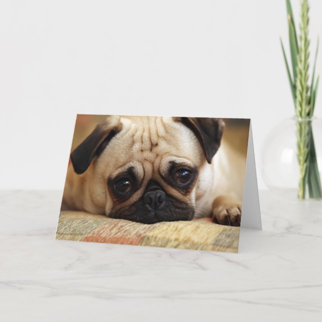 Carte Animaux de bébés cutest | Carlin bébé chiot (Devant)