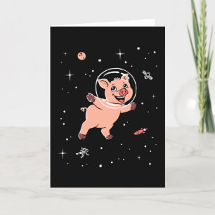 Carte Animaux De Cochon Dans L'Espace