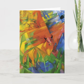 Carte Animaux de Franz Marc dans un paysage
