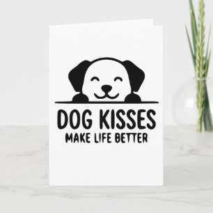 Carte animaux drôles LES BAISERS DE CHIEN RENDENT LA VIE