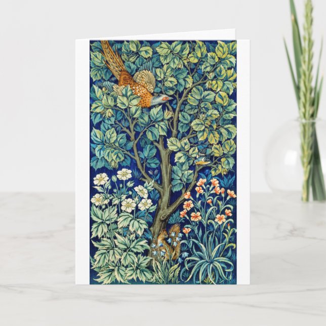 Carte Animaux et fleurs, Forêt, William Morris (Devant)