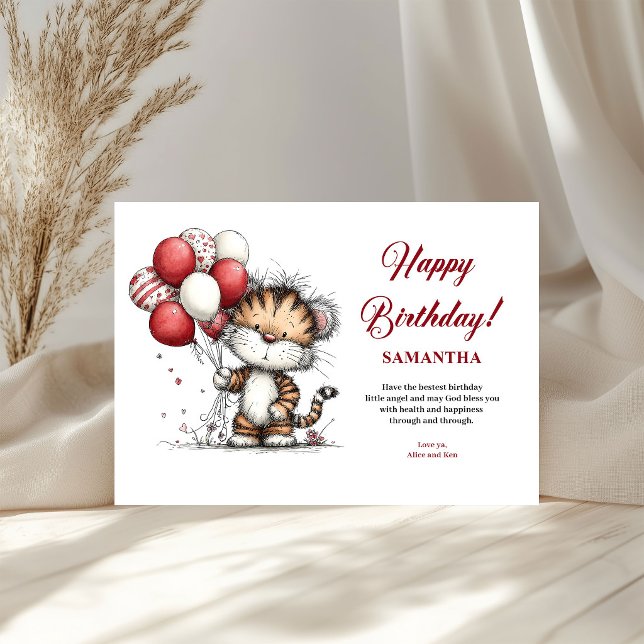 Carte Animaux fantaisistes et lumineux thème d'anniversa (Bright whimsical animals birthday theme kids greeting card

)