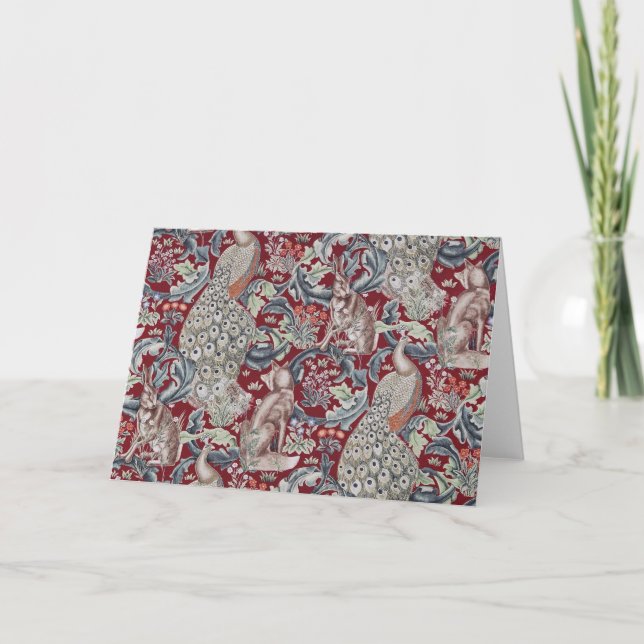 Carte Animaux forestiers, William Morris (Devant)