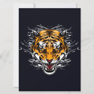 Carte Animaux Tigre Mignon | Dans Mur de Salle de Bain