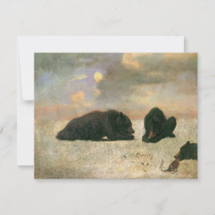 Carte Animaux Vintage, Grizzlis par Albert Bierstadt