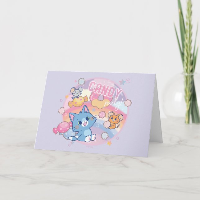 Carte Anime Tom et Jerry Candy Party (Devant)