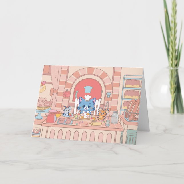 Carte Anime Tom, Jerry et boulangerie Tuffy (Devant)