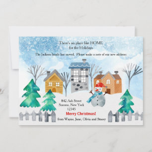 Carte animée de Noël à l'aquarelle de la ville de