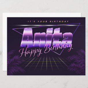 Carte Anita Prénom Date de la rétro