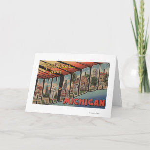 Carte Ann Arbor, Michigan - grandes scènes de lettre
