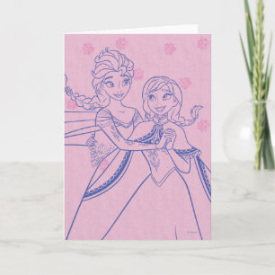 Carte Anna et Elsa   J'aime ma soeur