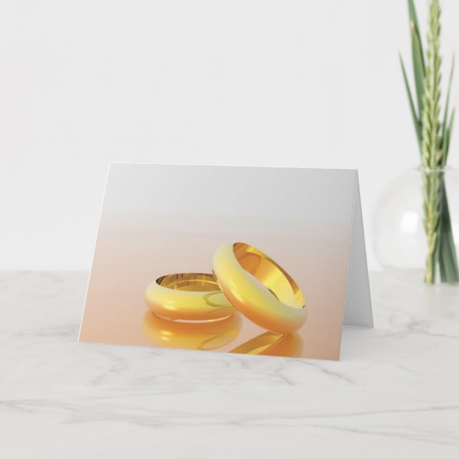 Carte Anneaux Mariages d'or (Devant)