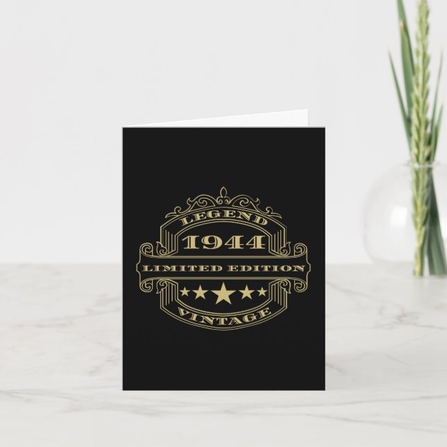 Carte Année 1944 HEUREUX ANNIVERSAIRE Plié Photo Anniver (Devant)