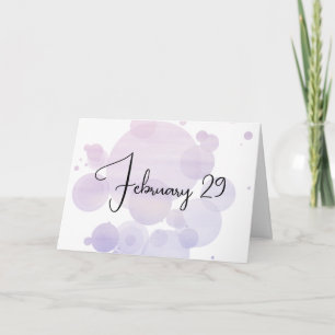 Carte Année bissextile 29 février Anniversaire