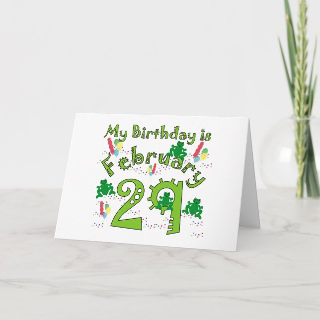 Carte Année bissextile Anniversaire (Devant)