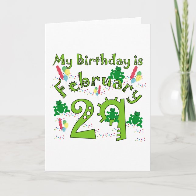 Carte Année bissextile Anniversaire (Devant)