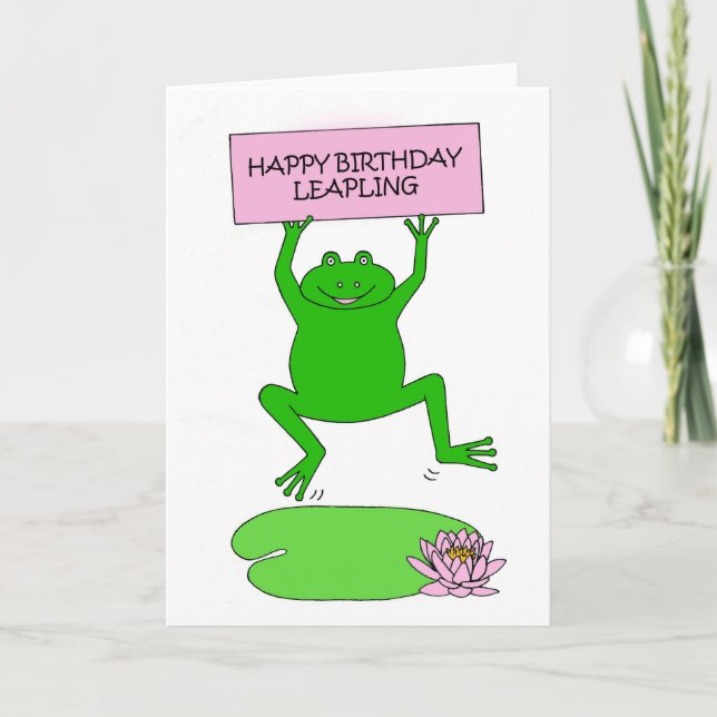 Carte Année bissextile Anniversaire Leapling 29 février (Devant)