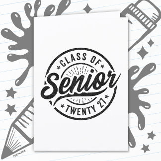 Carte Année de fin d'études École Rétro Terminale Promot
