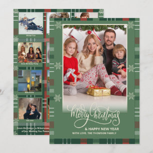 Carte Année d'examen Multi Photo Moderne Joyeux Noël