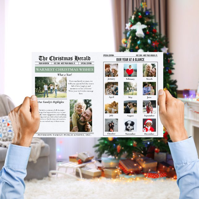 Carte Année en revue Journal de Noël grand format (Créateur téléchargé)