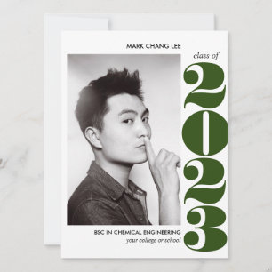 CARTE ANNÉE ÉPIQUE   GRADUM DE PHOTO DE COLLÈGE VERT