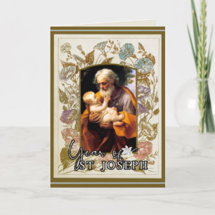 Carte Année Saint-Joseph Fête de la prière catholique