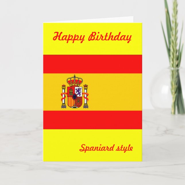 Carte Annianniversaire d'Espagne (Devant)