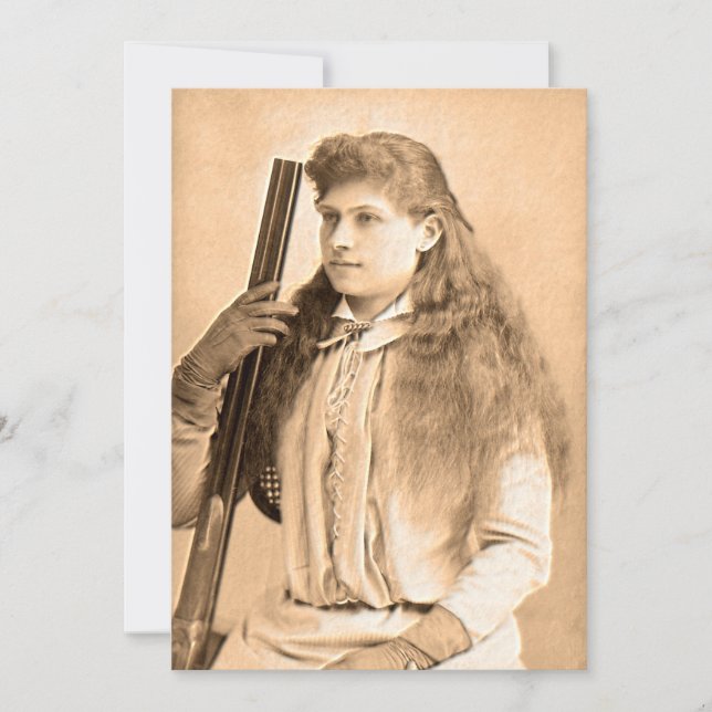 Carte Annie Oakley Portrait (Devant)