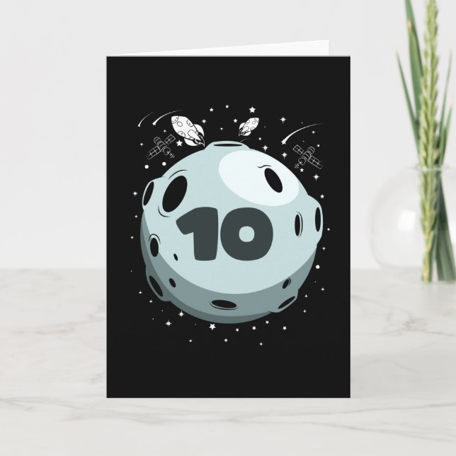 Carte ANNIVERSAIRE 10 10e anniversaire garçon 10 ans (Devant)
