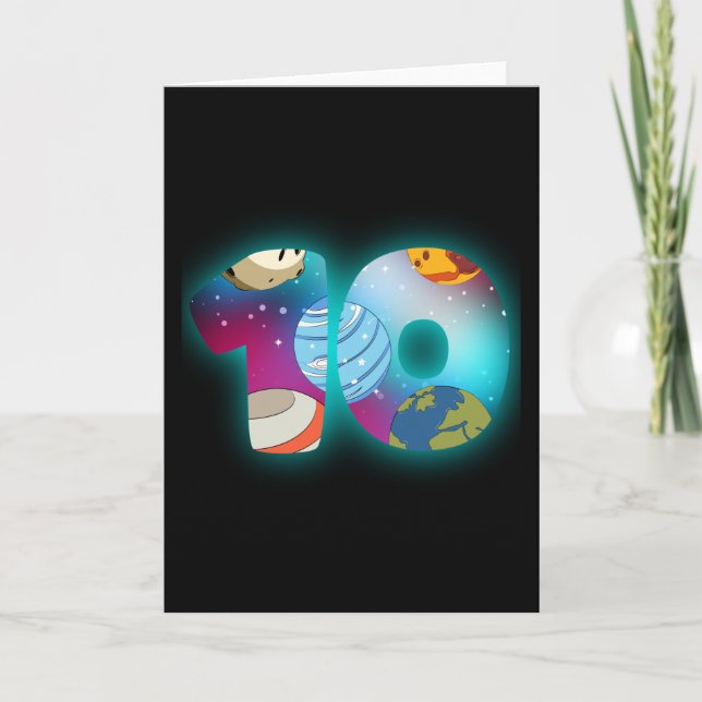 Carte ANNIVERSAIRE 10 10e anniversaire garçon 10 ans (Devant)