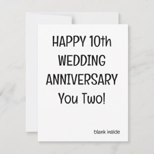 Carte Anniversaire 10e Anniversaire FUNNY
