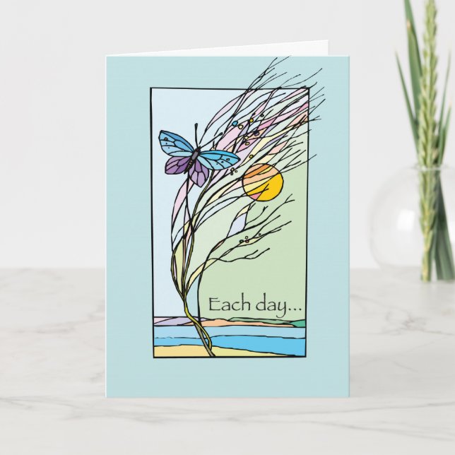 Carte Anniversaire 12 Étape Récupération Chaque Jour Pap (Devant)