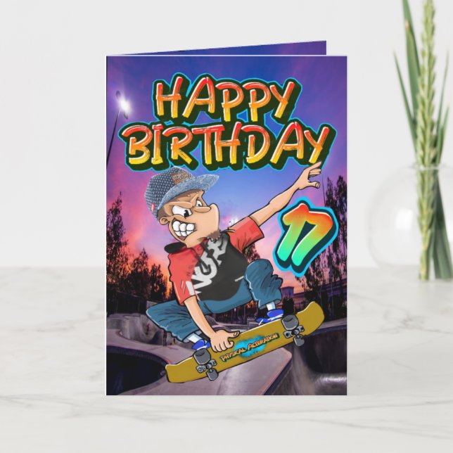 Carte anniversaire 17 (Devant)