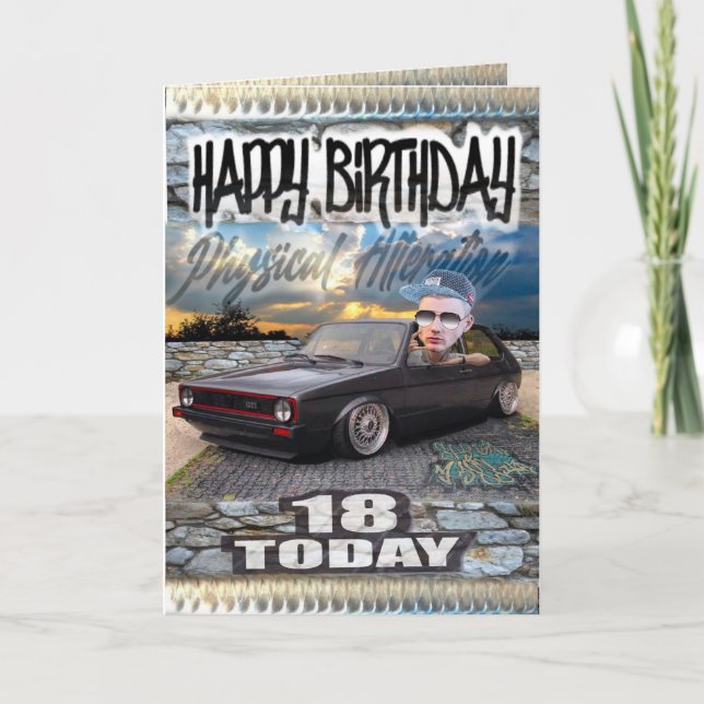 Carte anniversaire 18 (Devant)