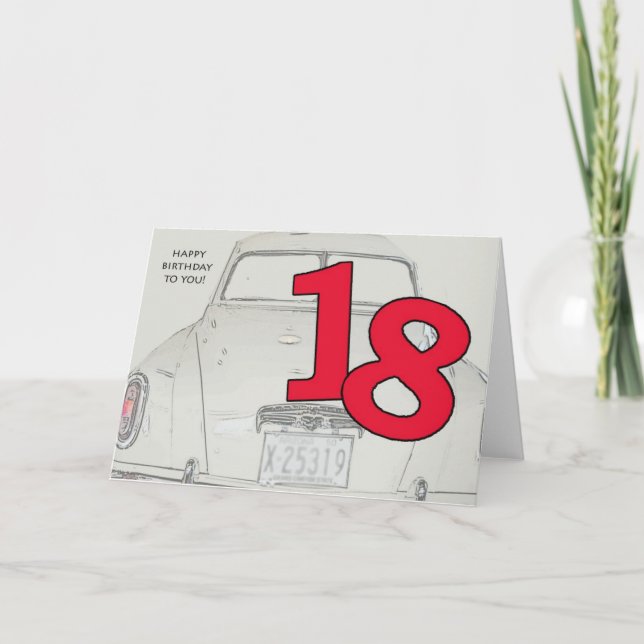 Carte Anniversaire 18 ans (Devant)