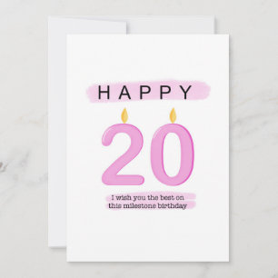 Carte anniversaire 20