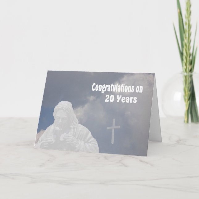 Carte Anniversaire, 20 ans comme prêtre (Devant)