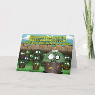 Carte Anniversaire #2 de petit gâteau de zombi