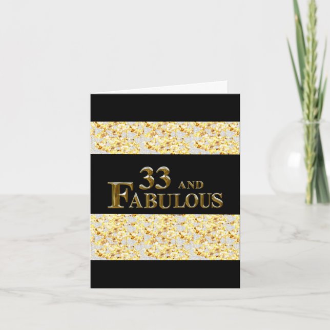 Carte Anniversaire 33 ans (Devant)