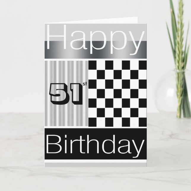 Carte Anniversaire 51 ans (Devant)