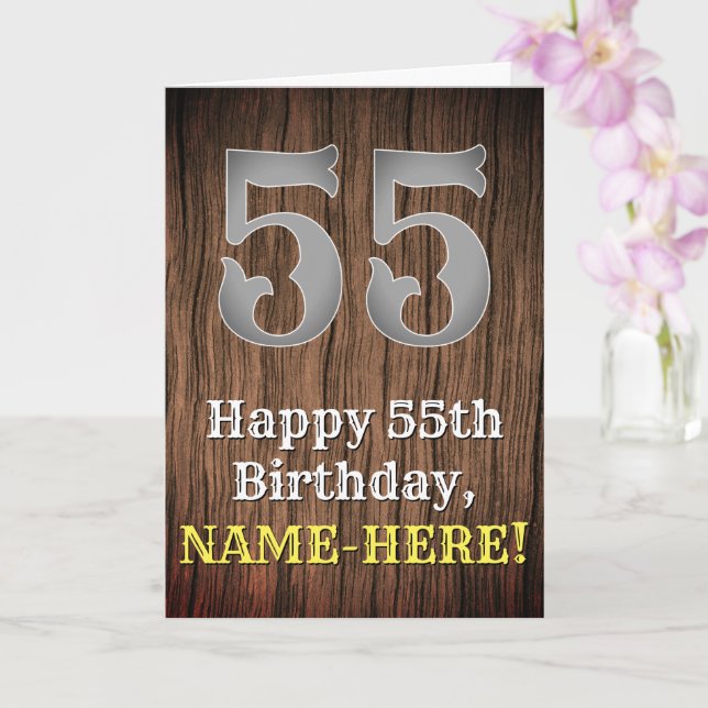 Carte Anniversaire 55e : Pays Inspiré par l'Ouest Look,  (Orchidée)