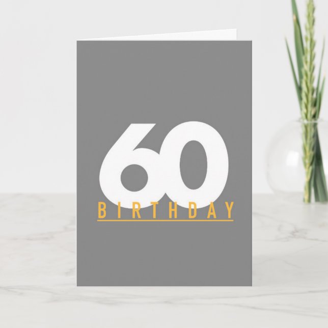 Carte anniversaire 60e (Devant)